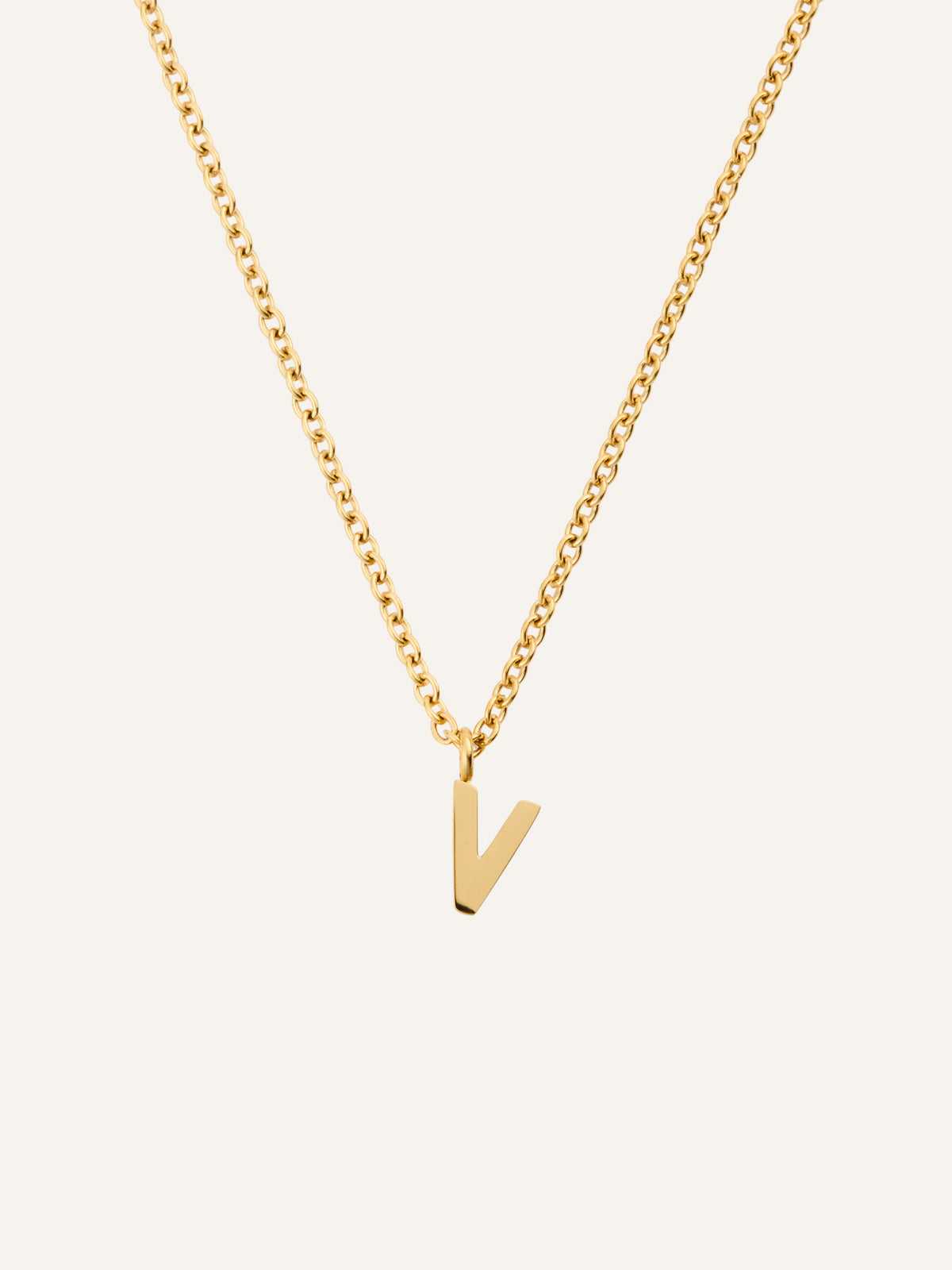 Petite Plain Letter Necklace