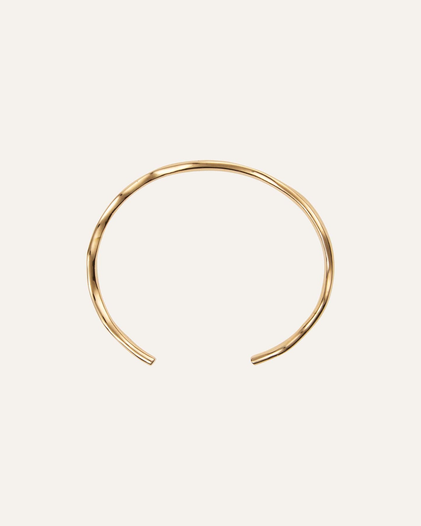 WAVY BOLDED CUFF GOLD BRACELET