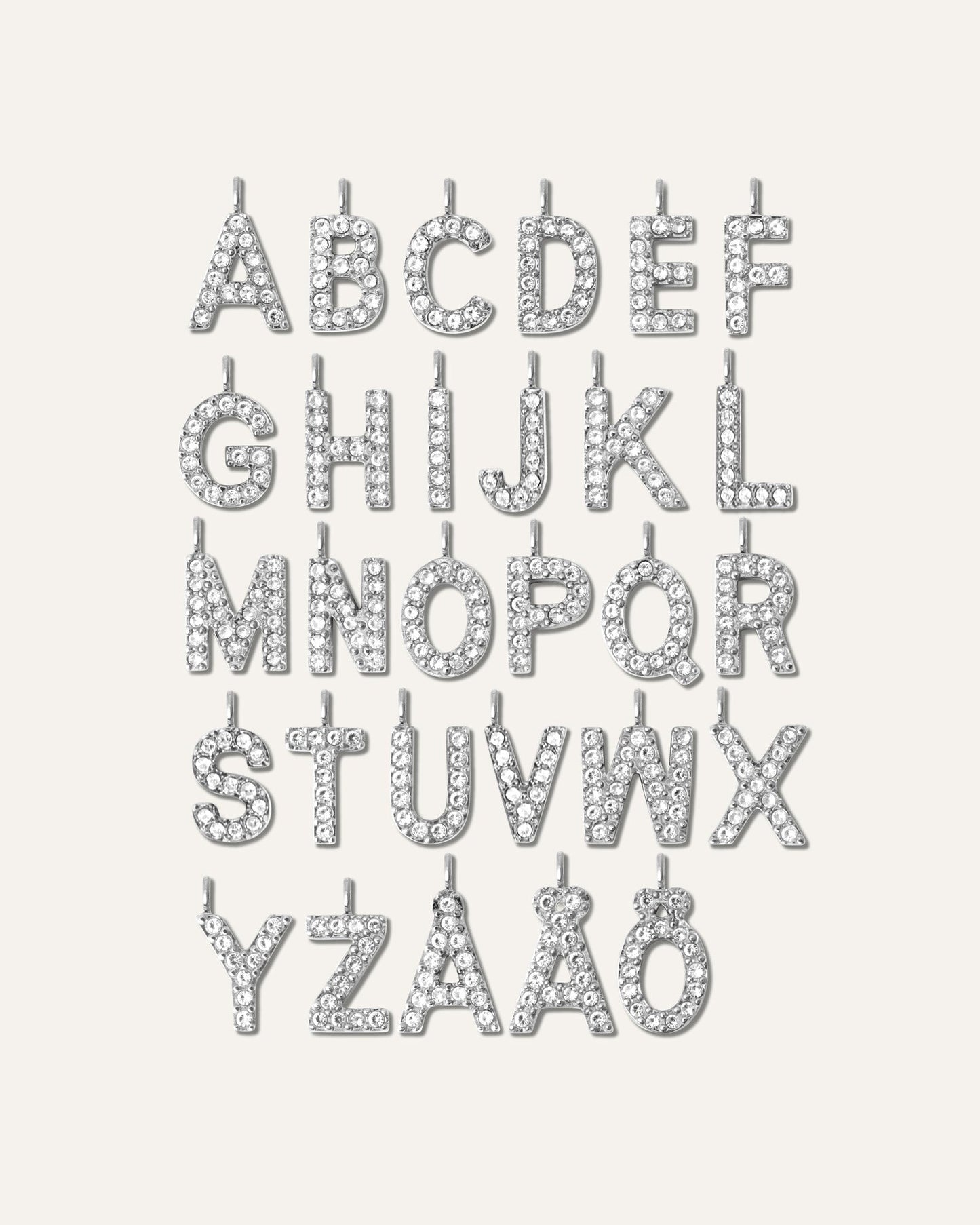 Petite Stone Letter Necklace