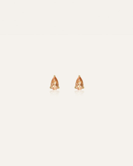 Belle Pear Studs - Champagne