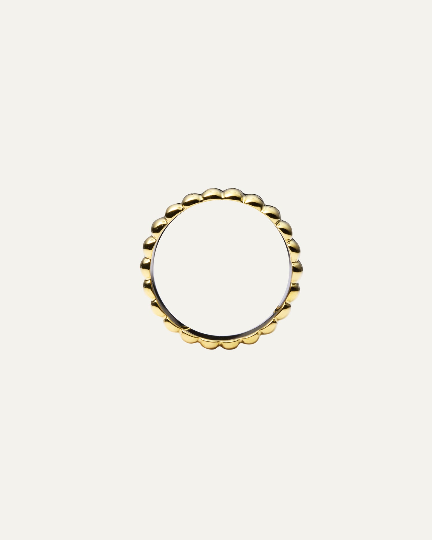 Chic Ribbed Gold Ring