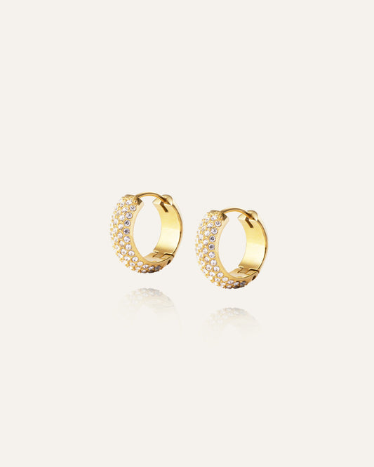 Amour Gold Hoops Medium