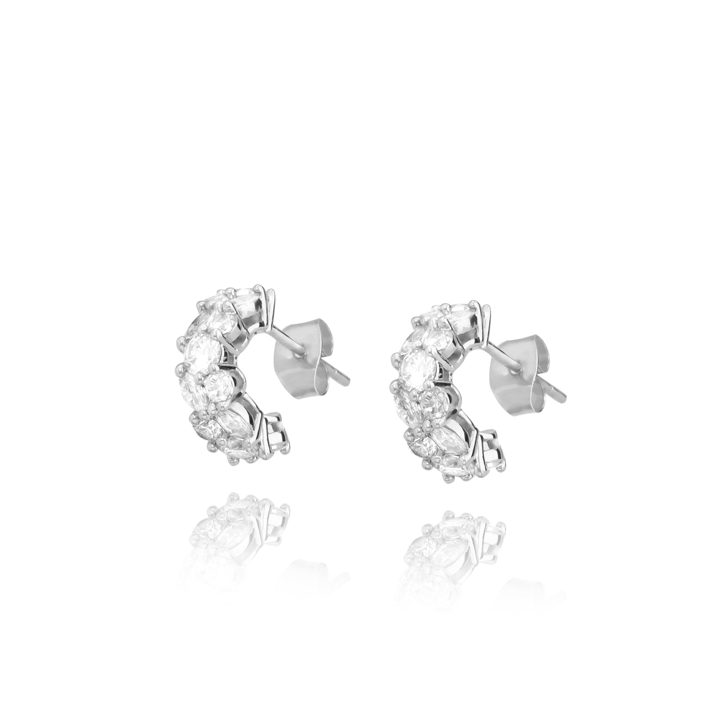 Queen Earrings silver small