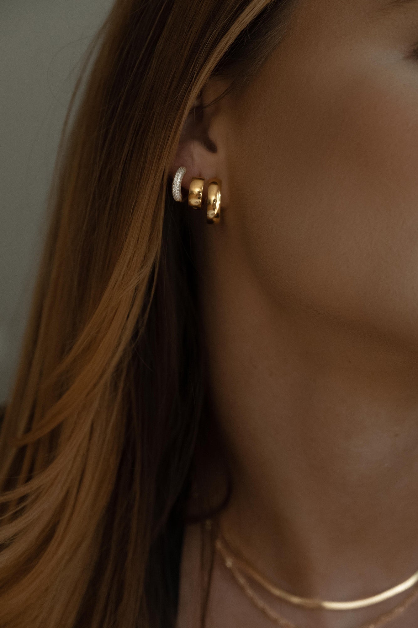 Chunky Gold Hoops Medium