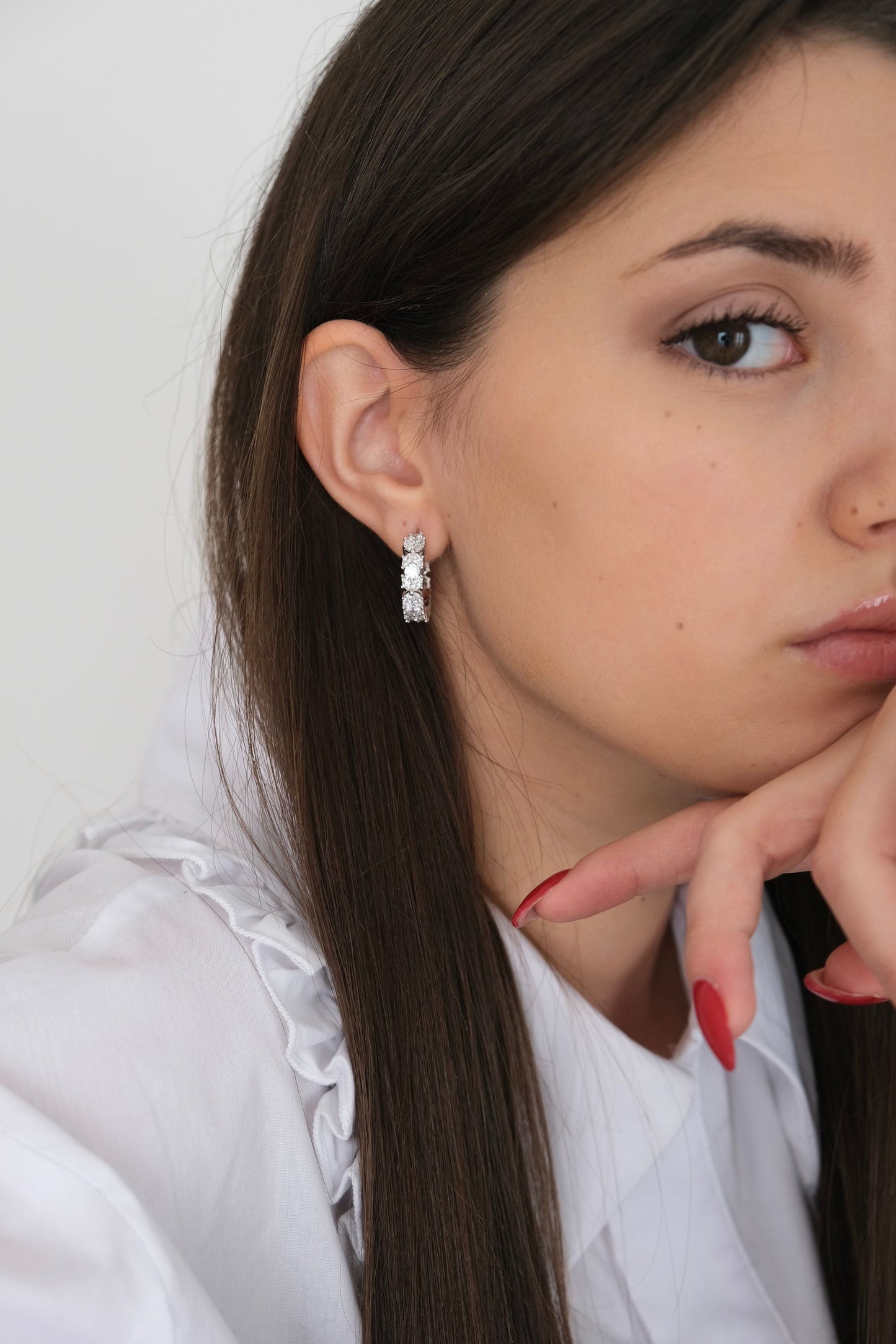 Queen Earrings silver large