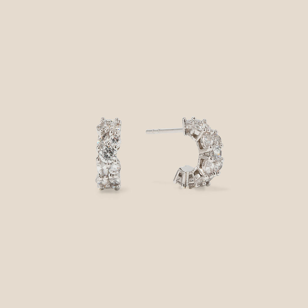Queen Earrings silver small