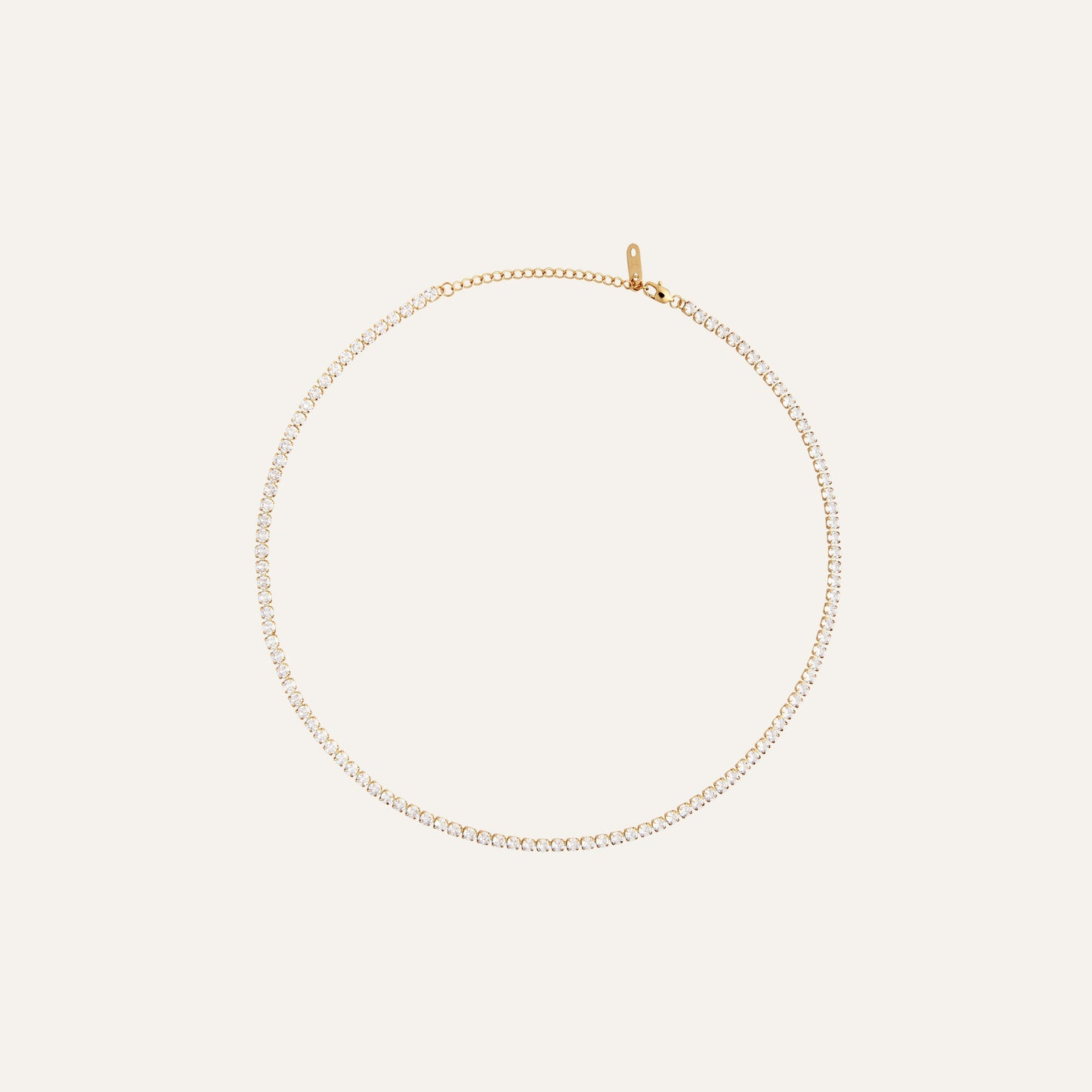 Tennis Necklace Gold