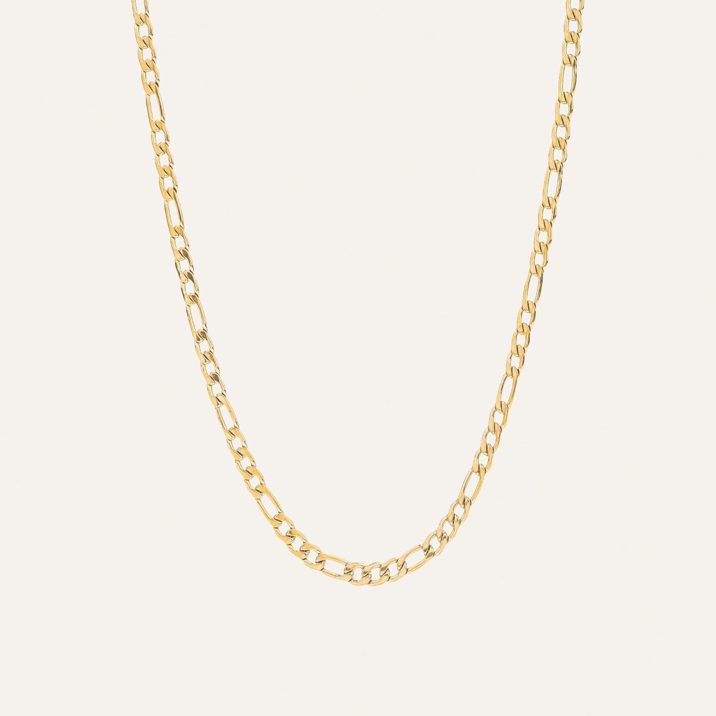 Thin figaro necklace gold