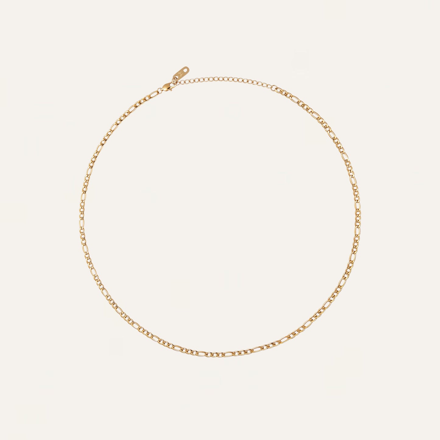 Thin figaro necklace gold