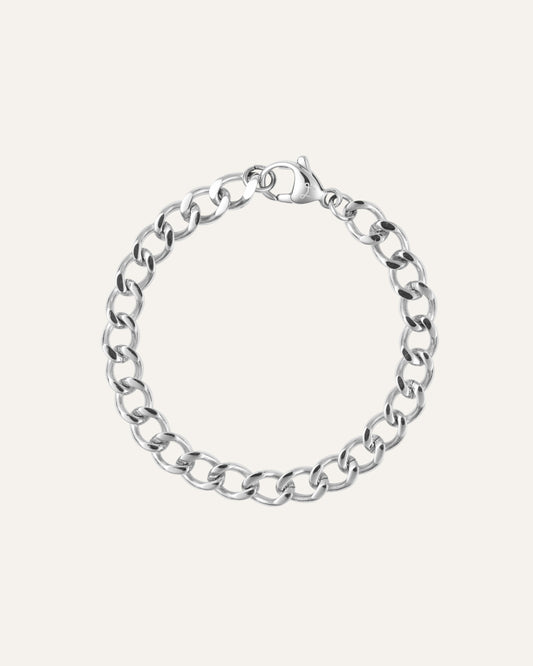 Curb Chain Bracelet Silver