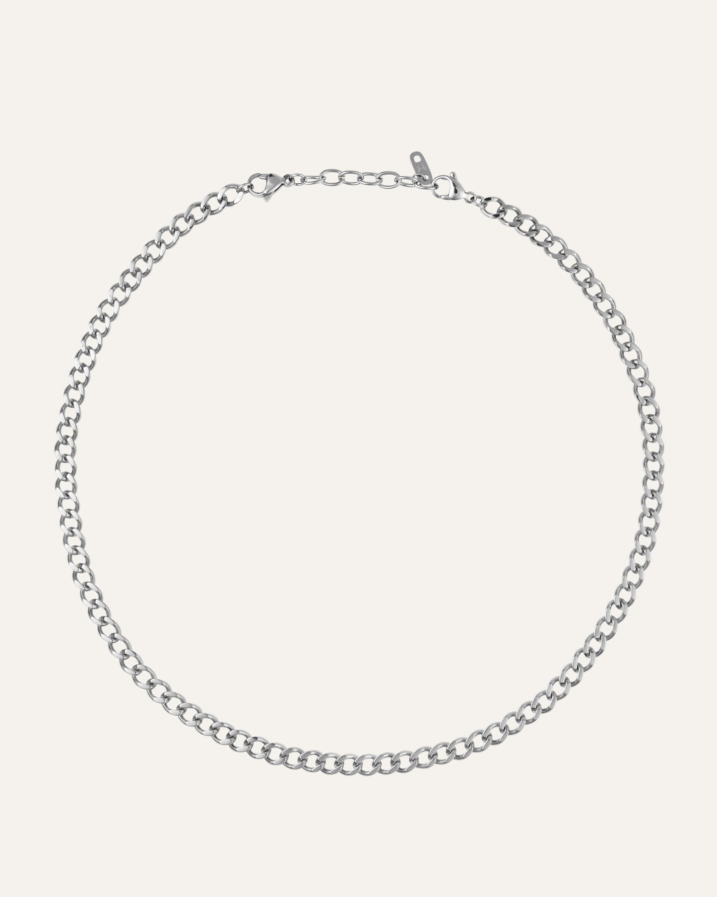 Curb Chain Necklace Silver