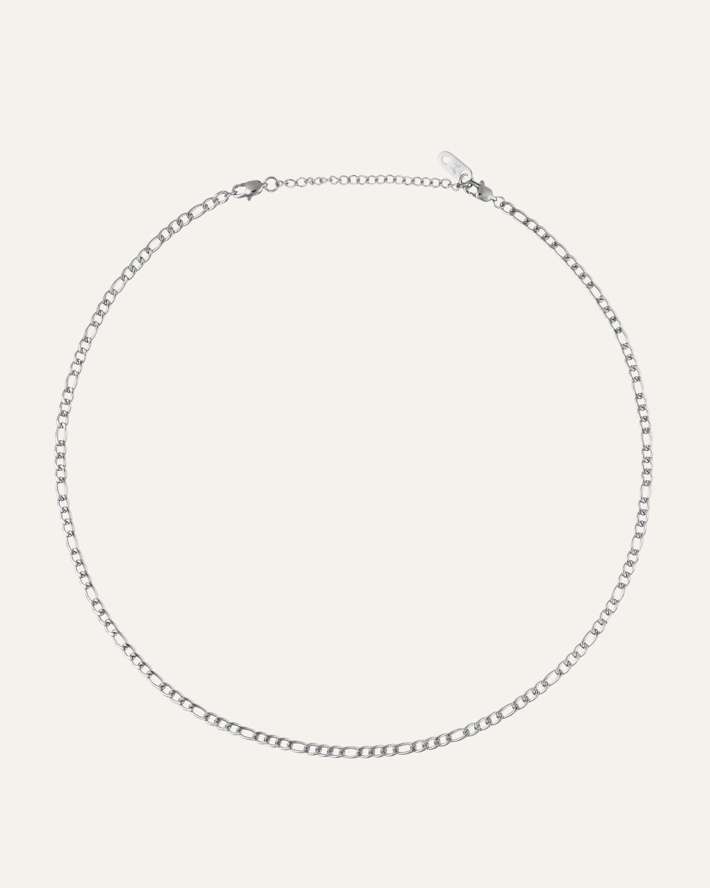 Thin Figaro Necklace Silver