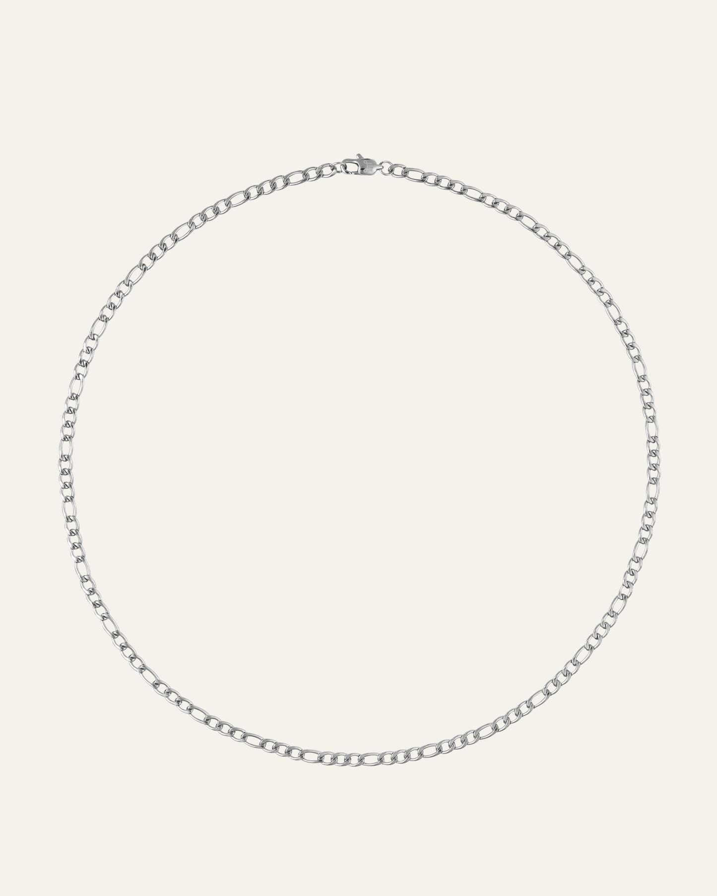 Thin Figaro Necklace Silver