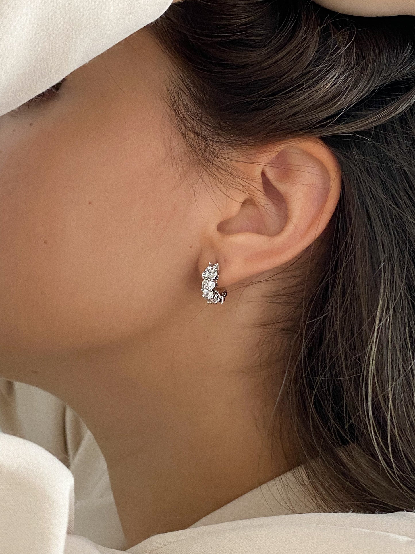 Queen Earrings silver small