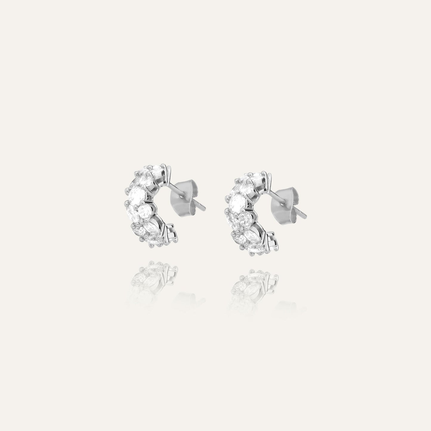 Queen Earrings silver small
