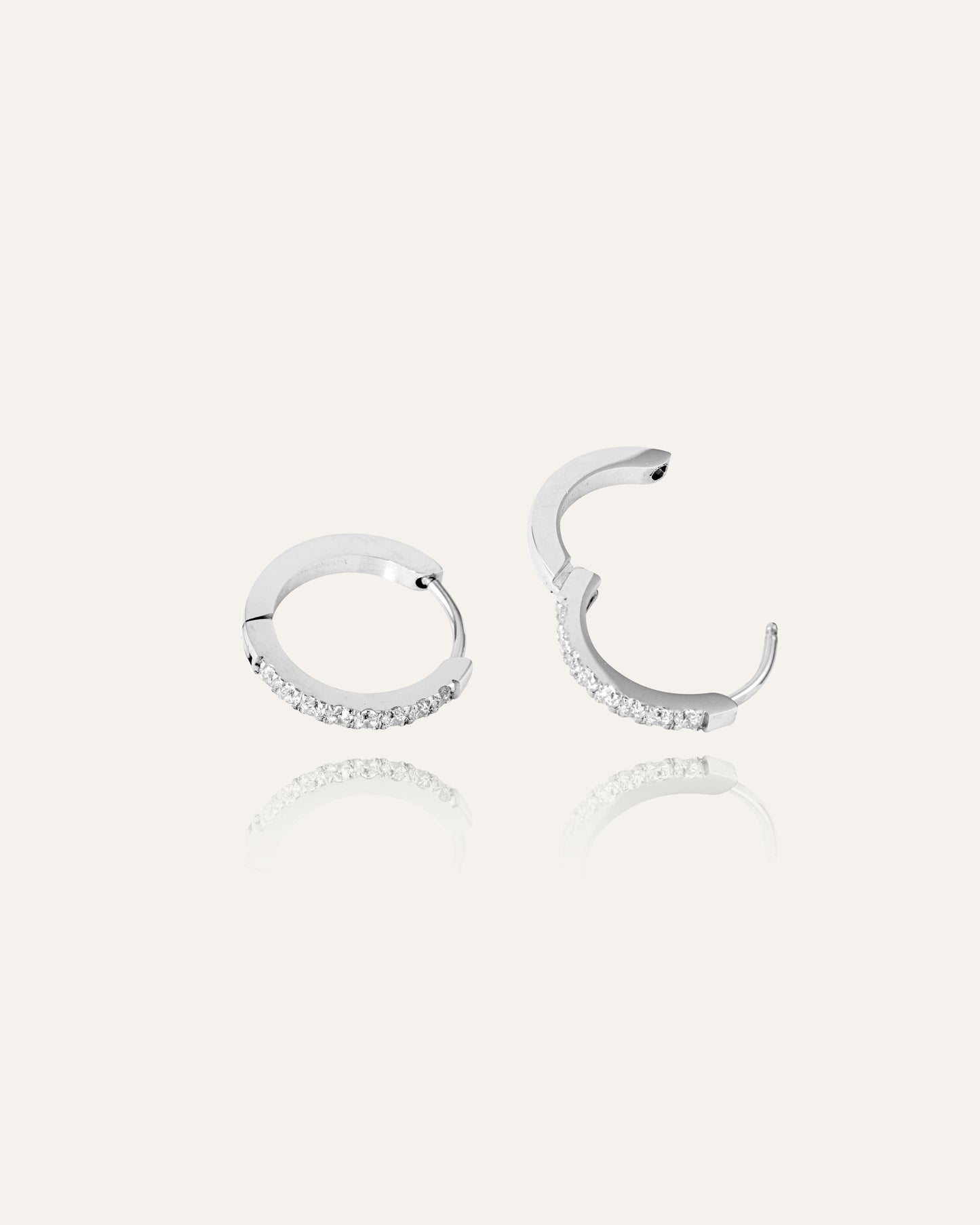 Shiny Silver Hoops Medium