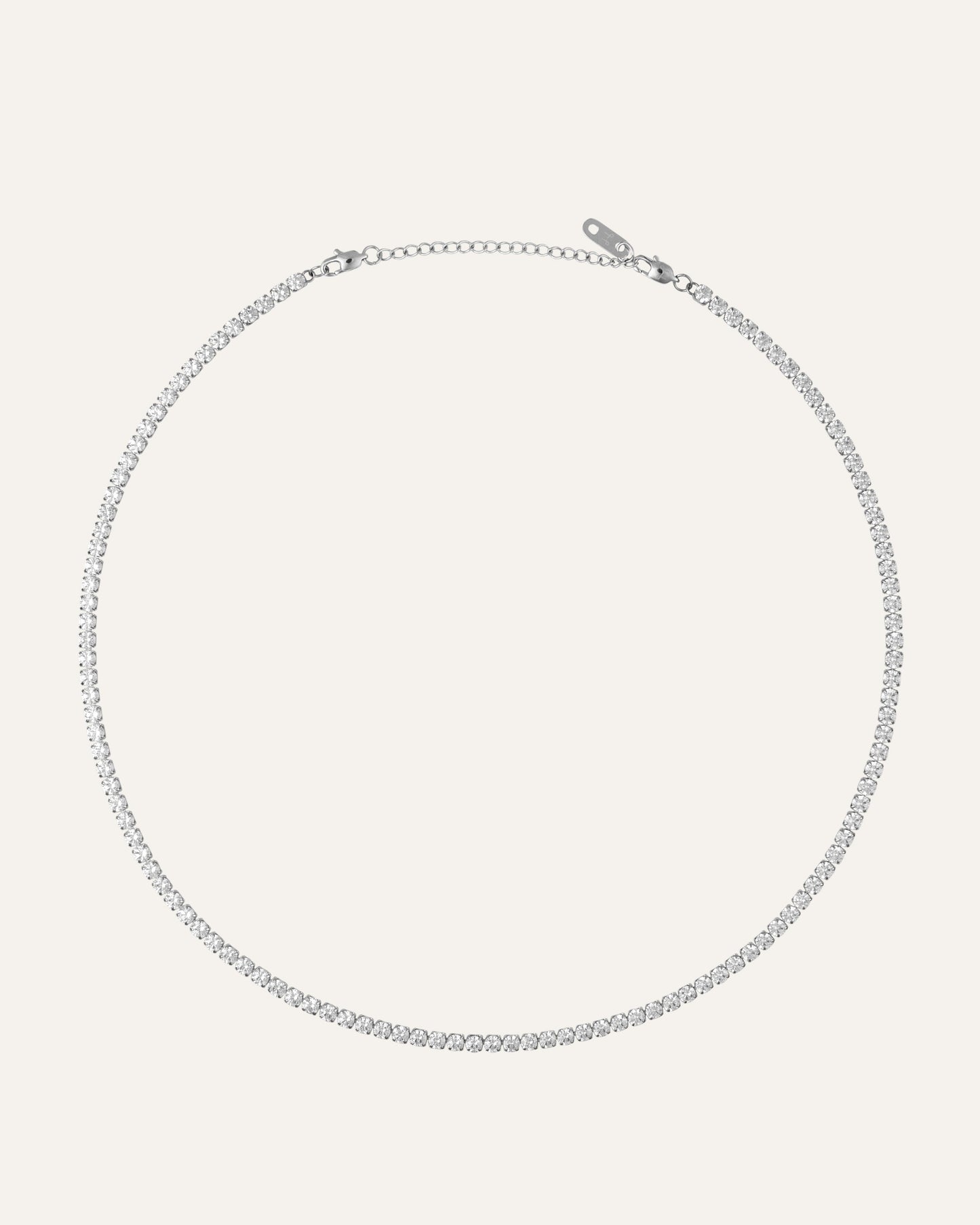 Tennis necklace silver