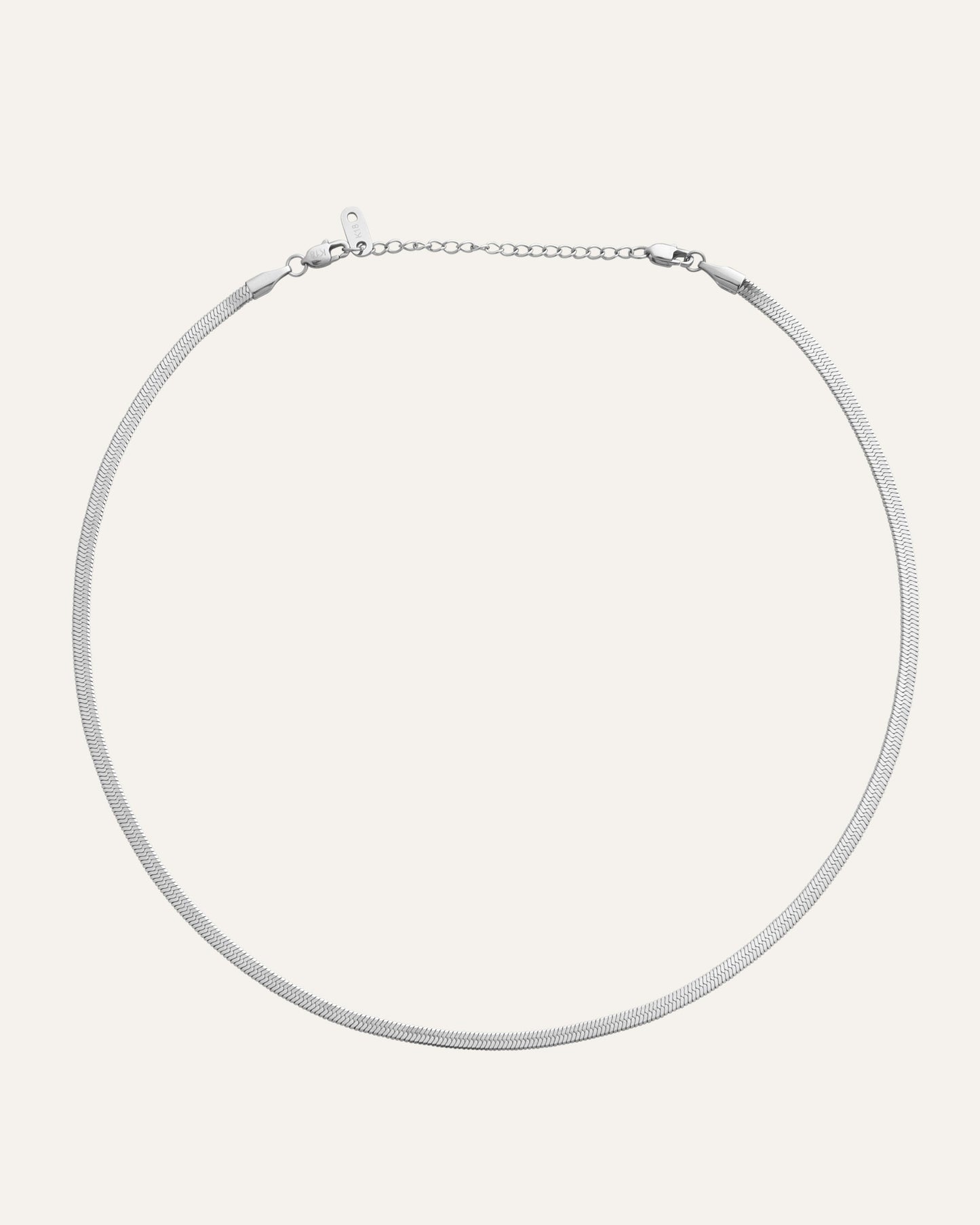 Thin Snake Necklace Silver